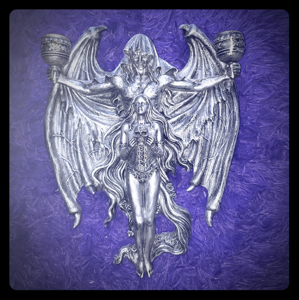 Gothic wall decor candleabra